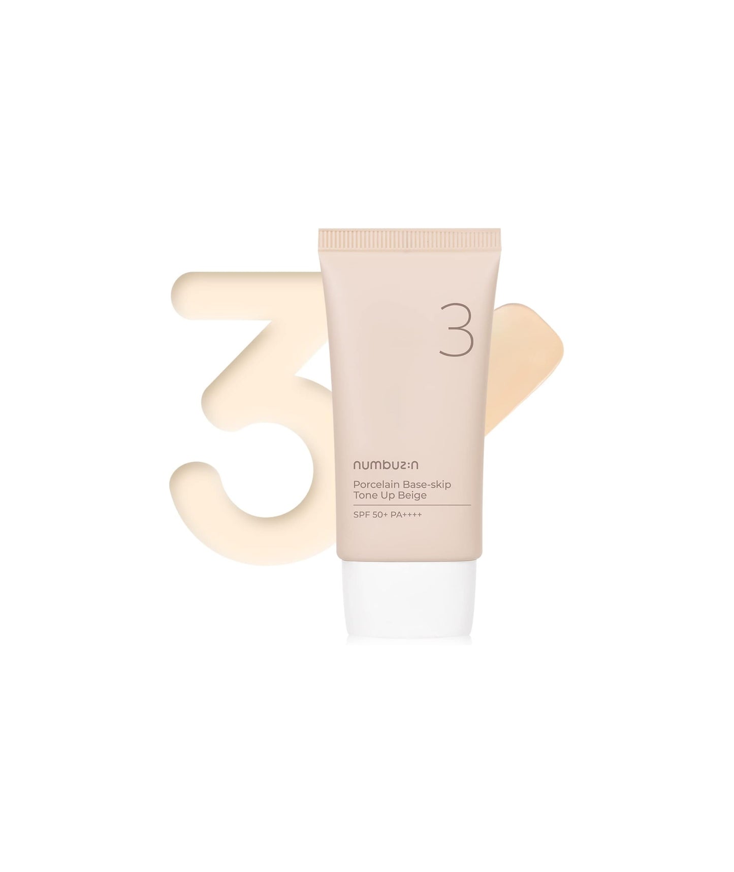 Numbuzin No.3 Porcelain Base-Skip Tone Up Beige Spf50+ Pa++++ 